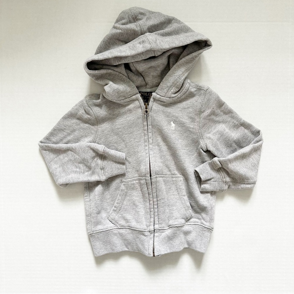 Polo Ralph Lauren Gray Zip Up Hooded Sweatshirt Toddler 4T